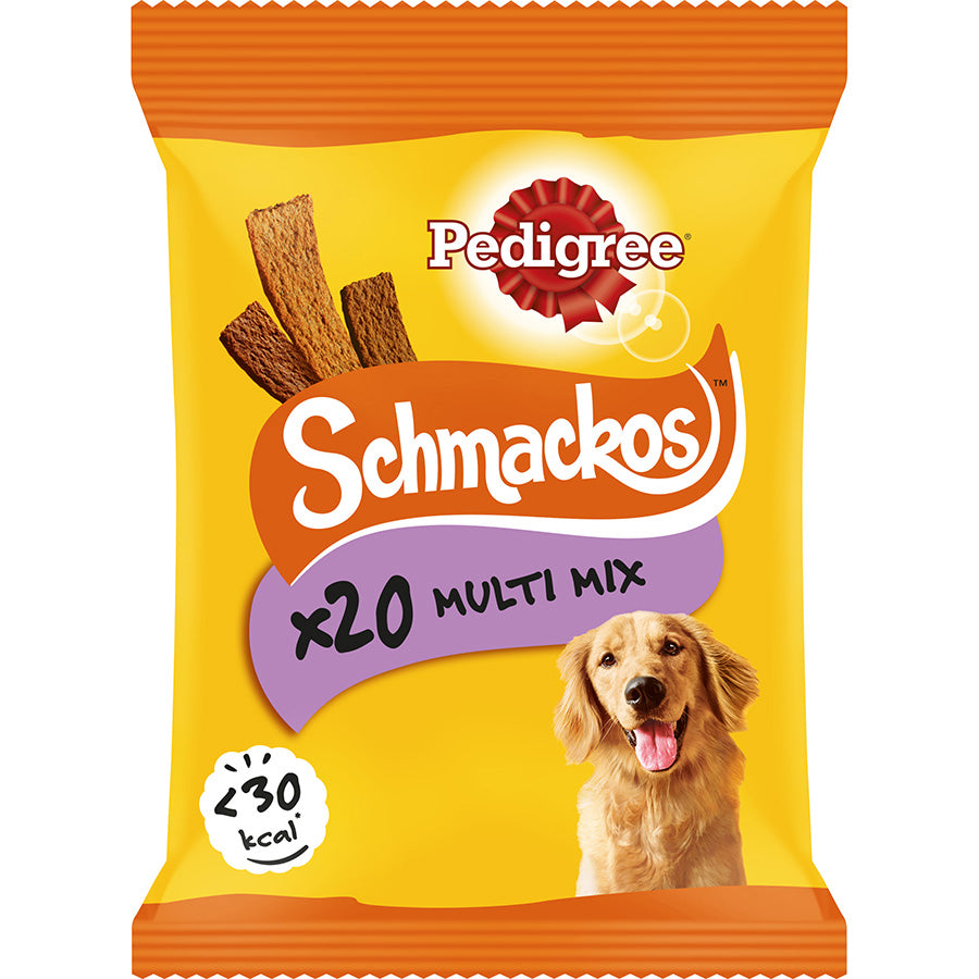 Pedigree Schmackos Adult Dog Treats Meaty Mix 20 Pack 144g