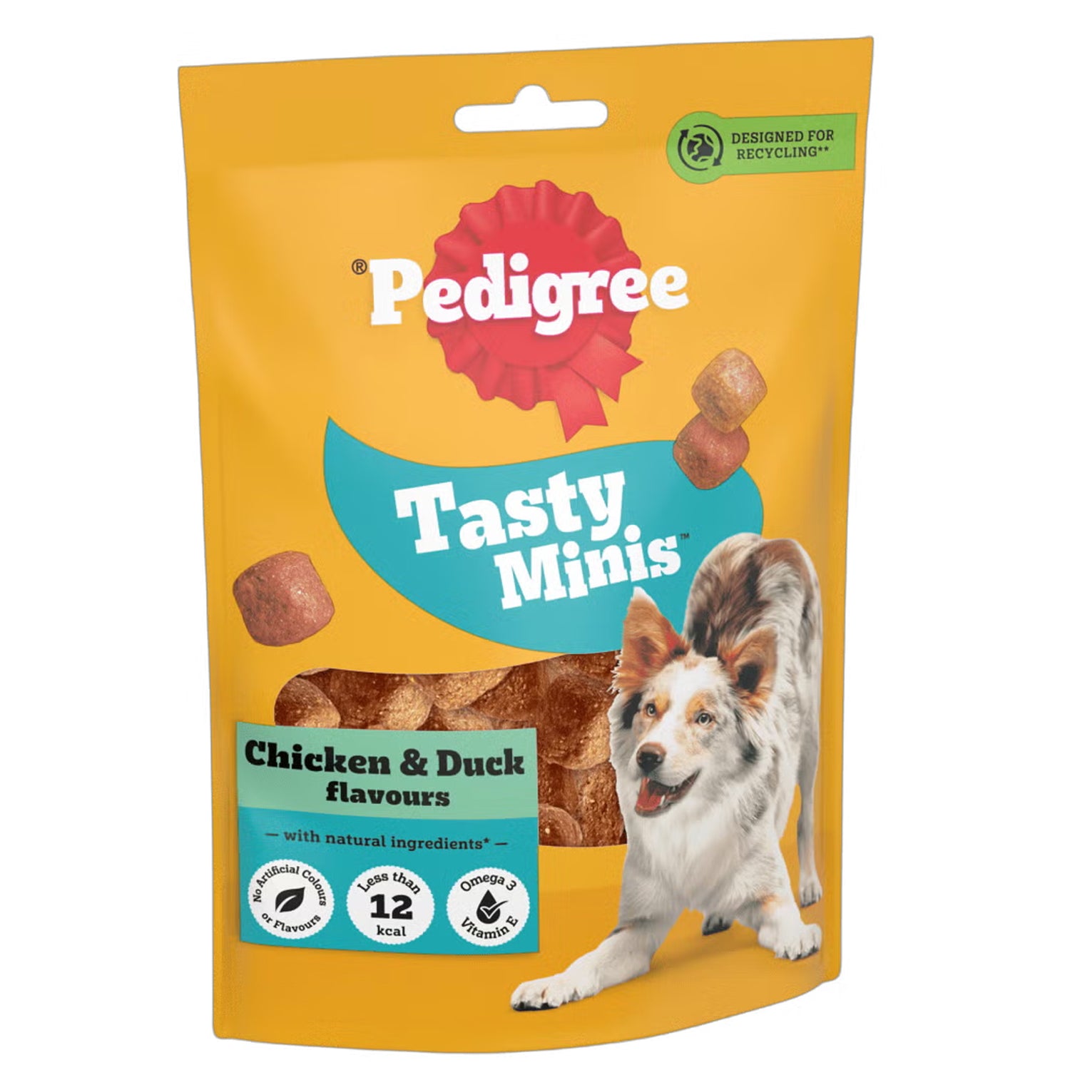 PEDIGREE TASTY MINIS Adult Dog Treats Chicken & Duck Chewy Cubes 130g